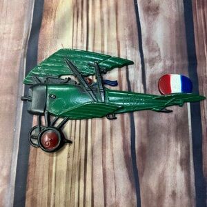 Vintage Cast Iron Biplane Wall Decor Made by Sexton